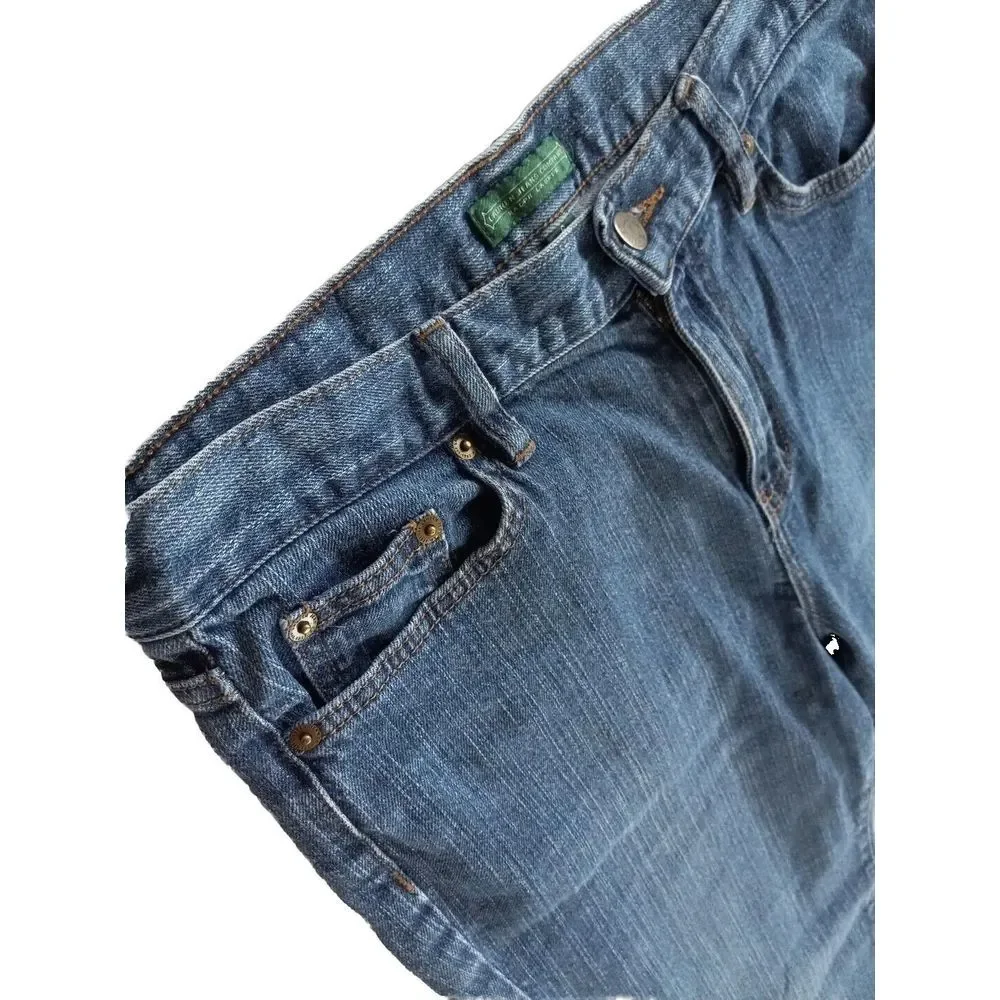LRL Lauren Jeans Co. Women's 6 Denim Pants Inseam 30 Classic Straight‎ Blue